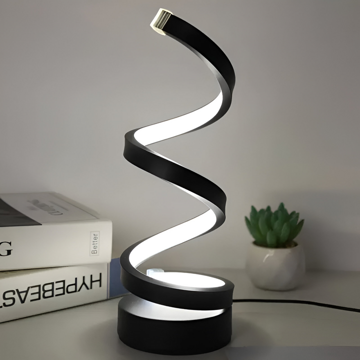 Dimbar modern LED bordslampa, ger stämningsfullt ljus för hem och kontor med energismart teknik.