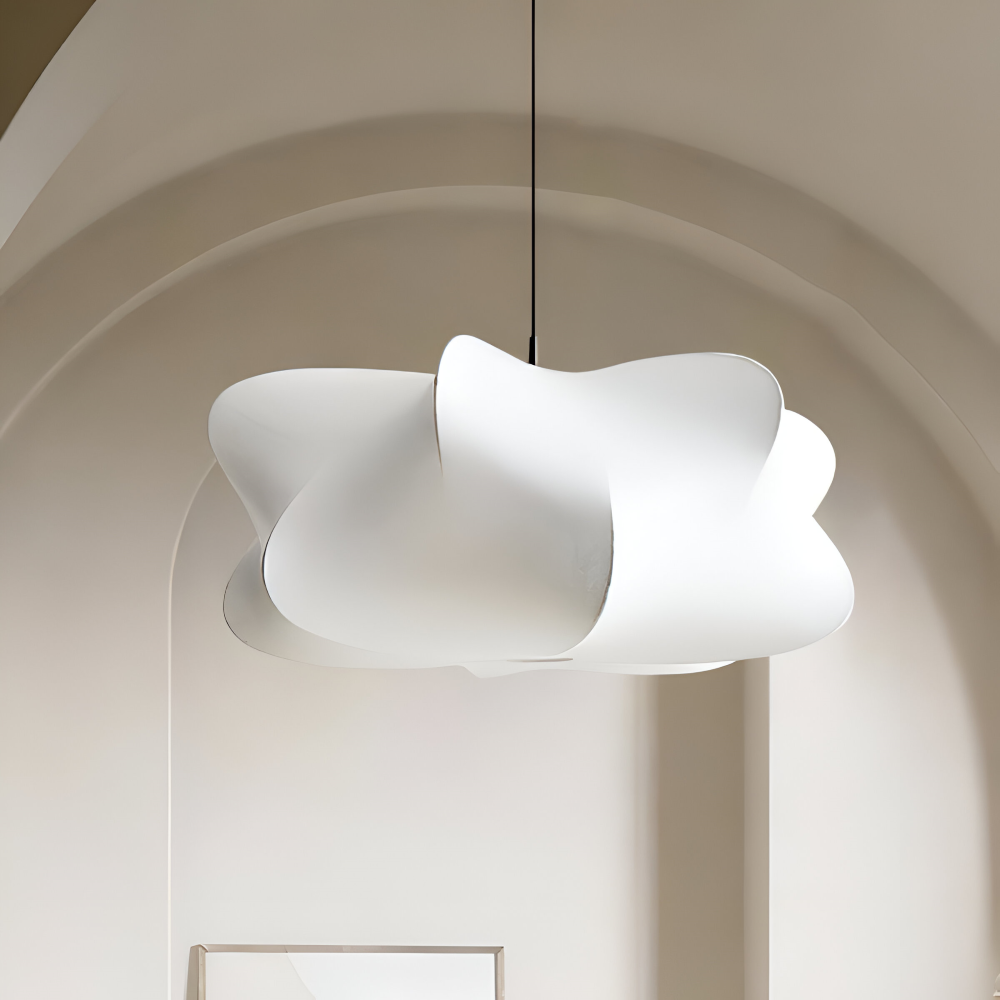 Japansk design taklampa, Wabi Sabi känsla. Hänglampa som kombinerar modernitet med enkelhet.
