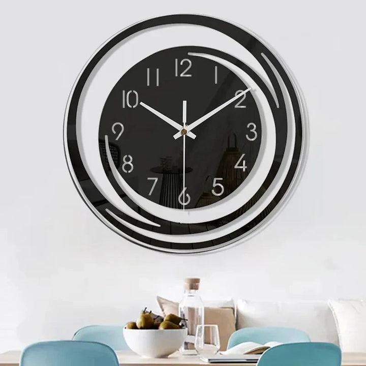 Modern väggklocka med elegant och tyst design för vardagsrum