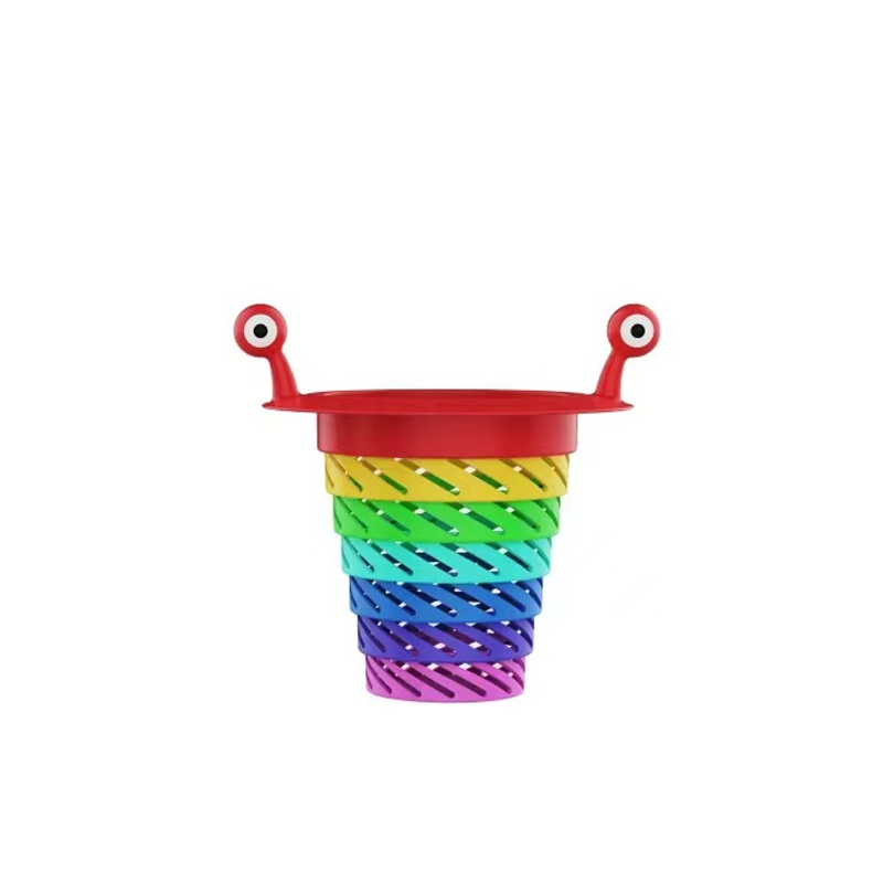 Monster diskho sil för köket, tillverkad av PP, färgglad och rolig design, kompakt storlek som passar standarddiskhon.
