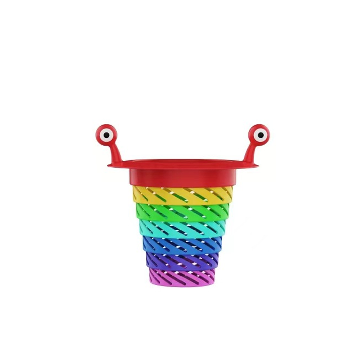 Monster diskho sil för köket, tillverkad av PP, färgglad och rolig design, kompakt storlek som passar standarddiskhon.