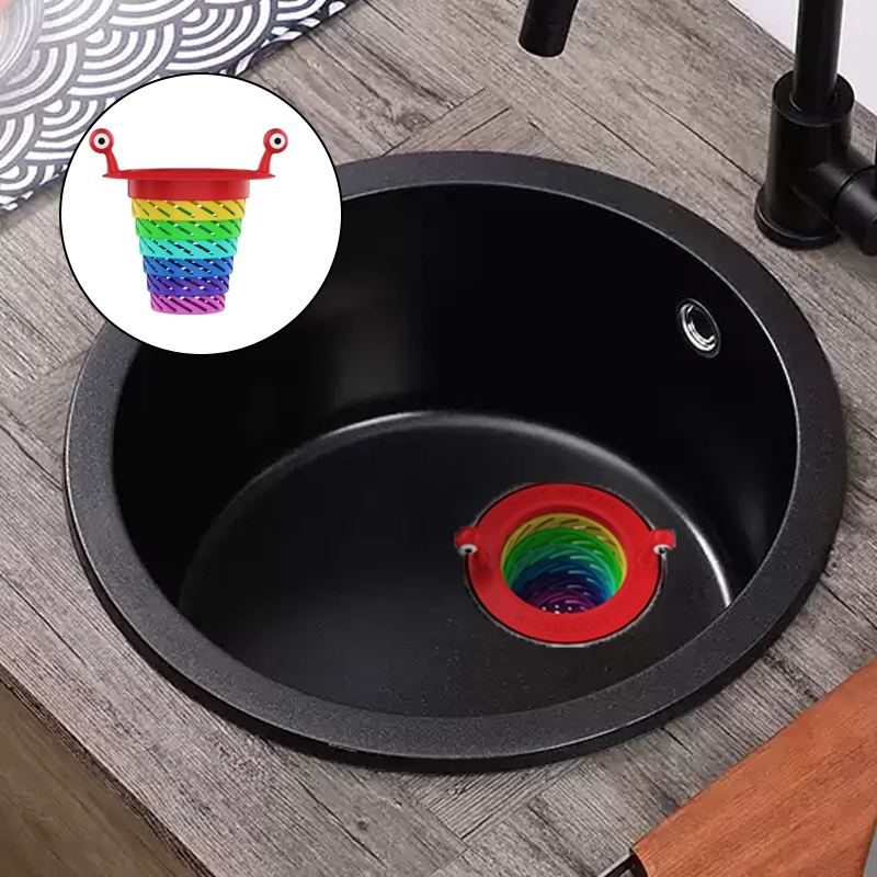 Monster diskho sil för köket, tillverkad av PP, färgglad och rolig design, kompakt storlek som passar standarddiskhon.
