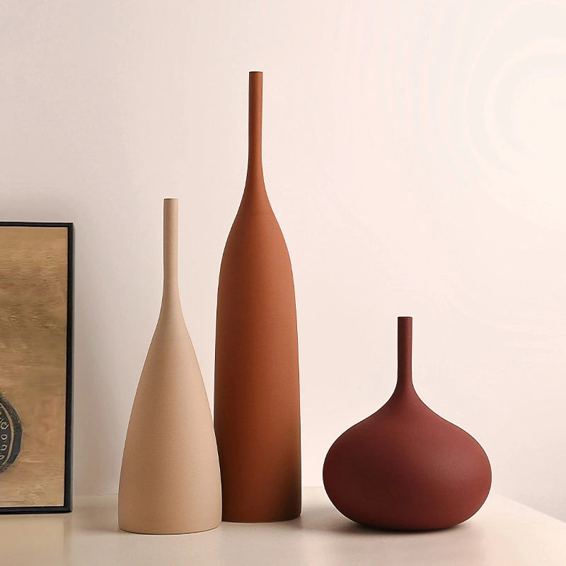 Elegant Morandi designvas i keramik. Perfekt för stilfull heminredning & vackra blommor.
