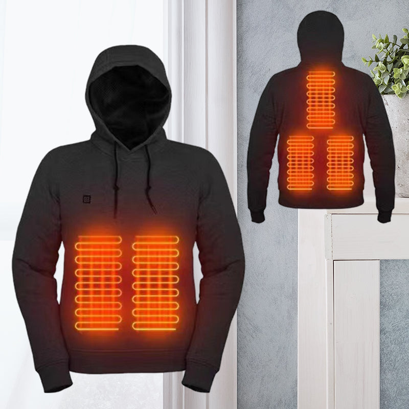 Flexibel och bekväm design av den uppvärmda huvtröjan för män.