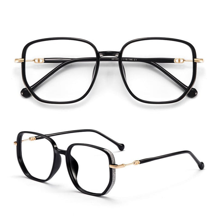 Effektiva Livia unisex läsglasögon, multifokala med blåljusskydd. En stilren synhjälp för modern vardag.