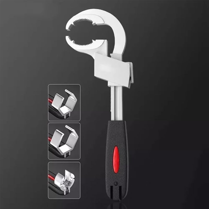 "Multifunktionell aluminium badrumsrörtång med ergonomiskt handtag och silverfärg, perfekt för VVS-arbeten."