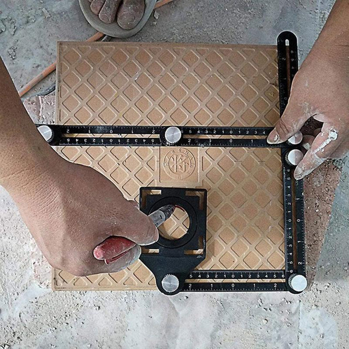 Multifunktionell aluminiumlinjal i sex eller tolv delar, flexibel design för precisionsmätning av komplexa former och vinklar.