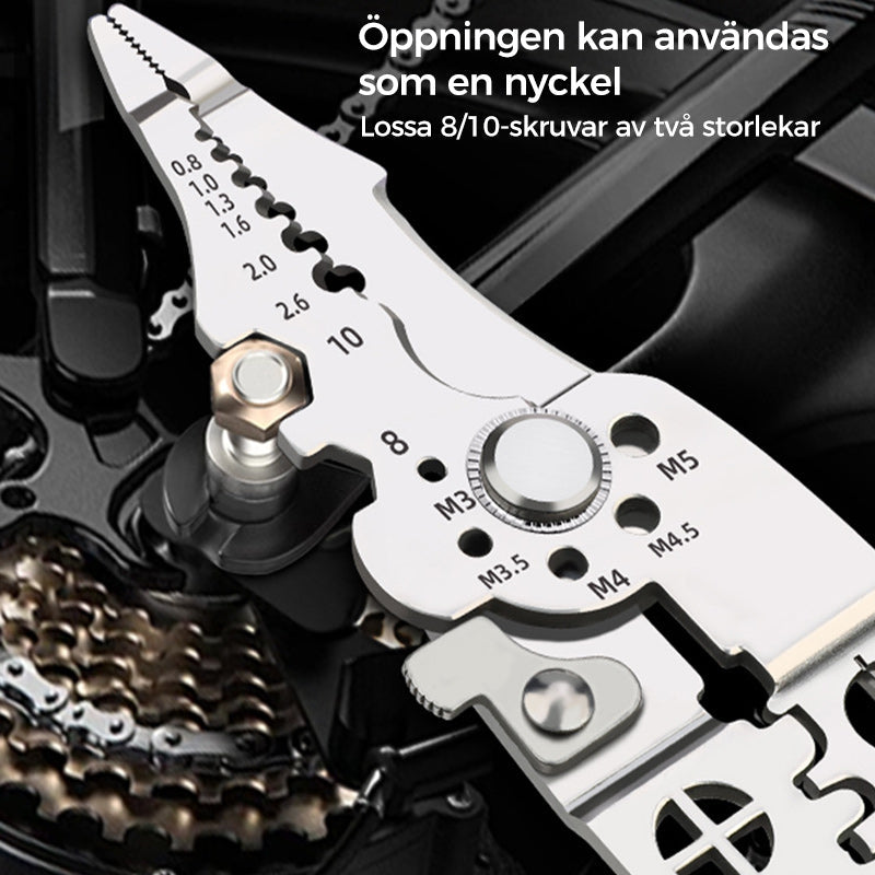 "Multifunktionell avisoleringstång av robust stål med bekvämt grepp och rostskyddad yta, idealisk för precisionsarbete."