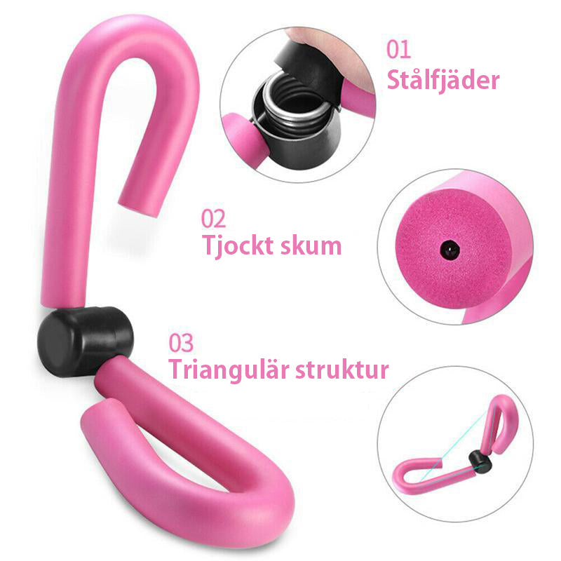 Multifunktionell benmaskin i grå färg, kompakt för hemmagym, slitstark stålfjäder, svettabsorberande handtag.