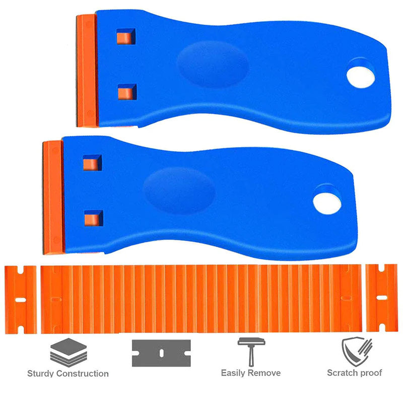 "Multifunktionell blå limborttagare med ergonomiskt räfflat handtag för noggrann limborttagning i trädgård & DIY"