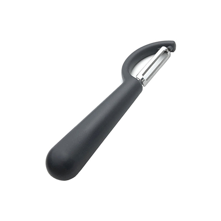 "Multifunktionell ergonomisk skalkniv i hållbart rostfritt stål med skarpt blad och bekvämt handtag för enkel skalning."