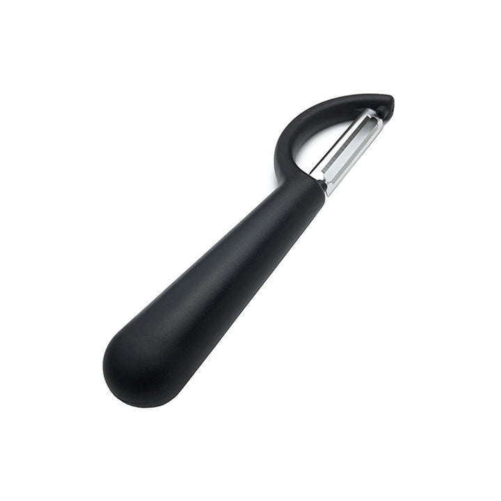 "Multifunktionell ergonomisk skalkniv i hållbart rostfritt stål med skarpt blad och bekvämt handtag för enkel skalning."