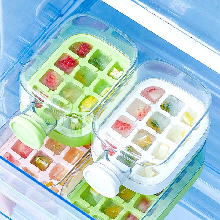 Multifunktionell isflaska med sugrör, hållbar design, läcksäker, i rosa, grön och vit, kapacitet 500 och 800 ml.
