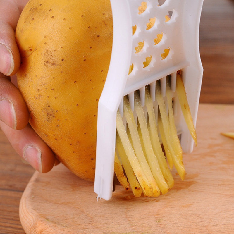 "Multifunktionell köksskalare 5-i-1 med rostfritt stålblad, ergonomisk design, perfekt för skala och skära frukt och grönsake