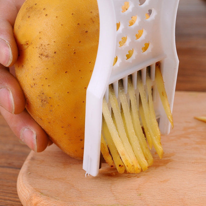 "Multifunktionell köksskalare 5-i-1 med rostfritt stålblad, ergonomisk design, perfekt för skala och skära frukt och grönsake