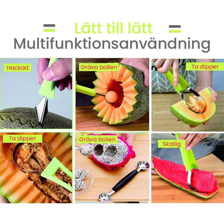 "Multifunktionellt carving knivset för kök av rostfritt stål, perfekt för precisionsarbete med frukt och grönsaker."