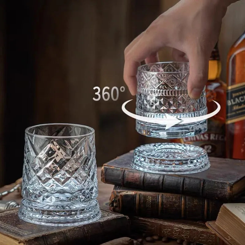 Roterande spritglas i kristall, 280 ml, en elegant och uppskattad presentidé.