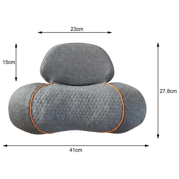 Värmekudde och massageapparat som effektivt lindrar spänningar i nacke och axlar.