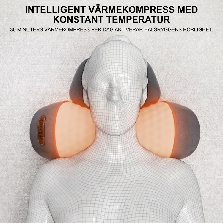Nackstretch och muskelvård med 3-i-1 elektrisk nackmassagekudde för ett avkopplande hemma spa.