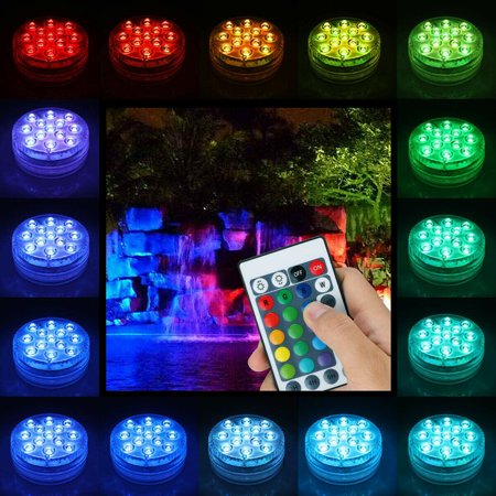 "Nedsänkningsbara LED-lampor, färgglad belysning för inomhus och utomhus, dynamisk design, vattentät IP68."
