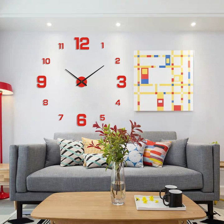 Elegant design på stor dekorativ klocka för vägg