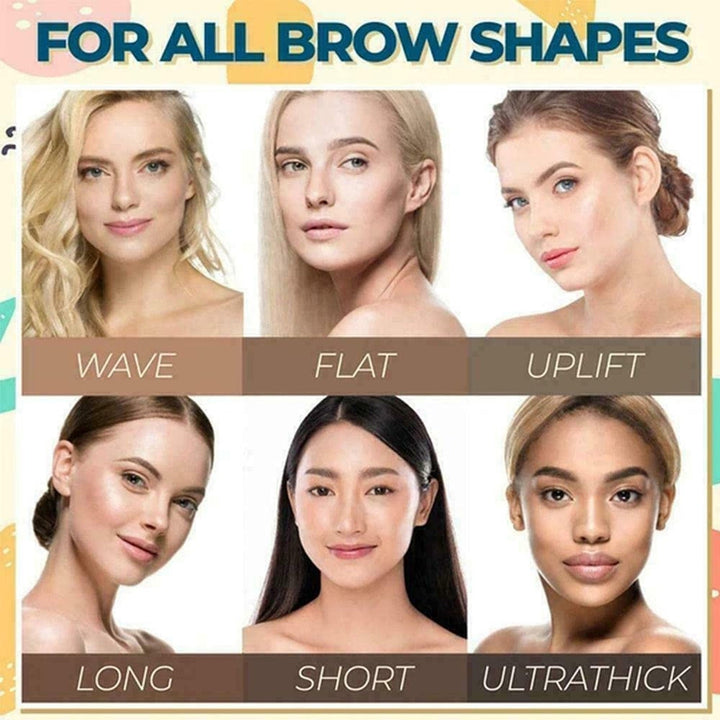 Ögonbrynsstämpel-kit med puderburk och applikator för perfekt makeup