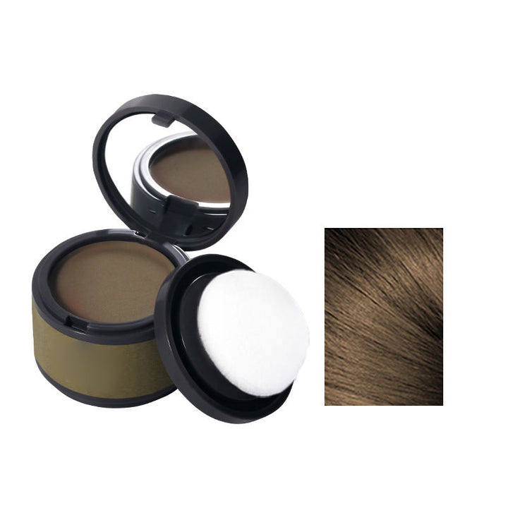 "Omedelbart hårfärgningspulver, naturlig look, döljer grå rötter, kompakta färgnyanser, lätt att applicera med puff."