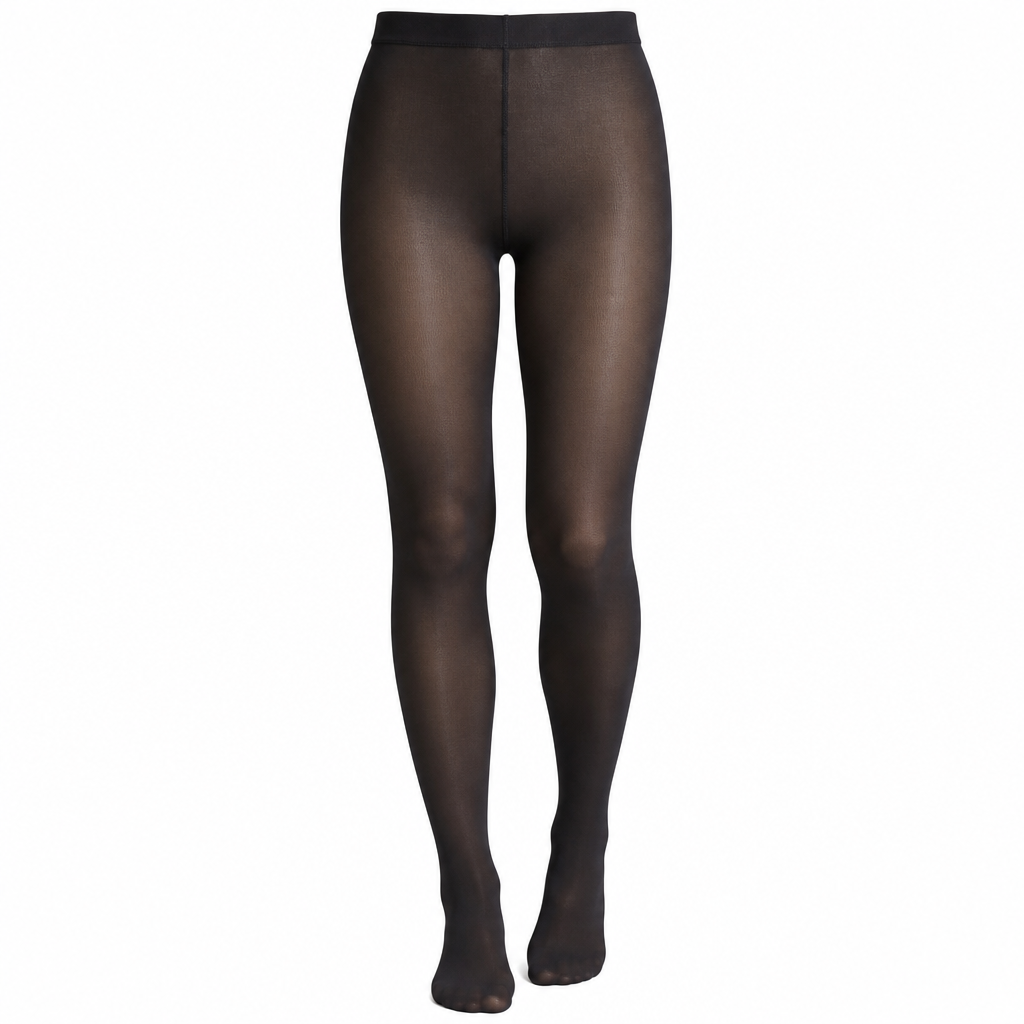 Smidiga damtights med fejkad genomskinlighet för kalla säsonger