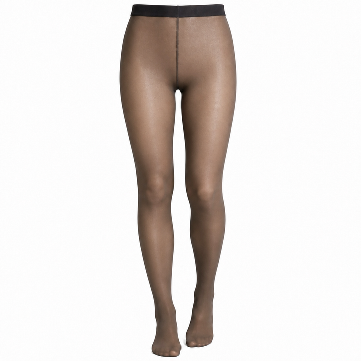 Klassiska svarta och hudfärgat fodrade tights för mångsidig styling