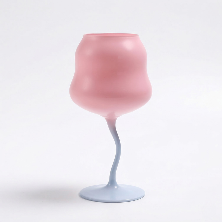 Lyxigt oregelbundet designglas, 473 ml vinglas. Elegant tillägg till din hemmabar eller kök.