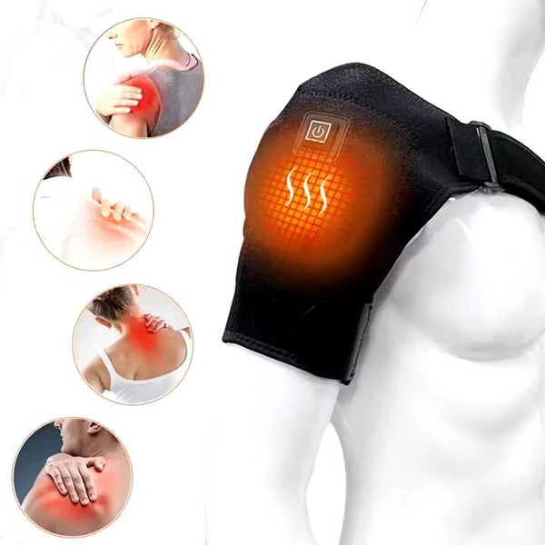 Unisex axelskydd med värmeterapi och USB för smärtlindring vid datorn