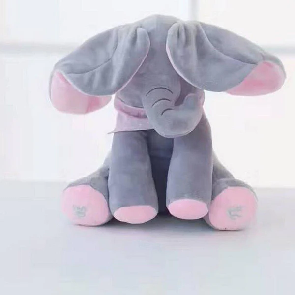 Interaktiv elefant leksak sedd bakifrån