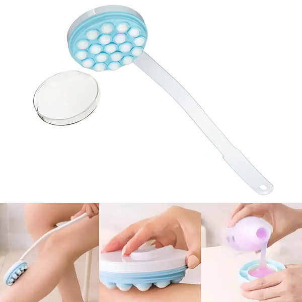 Närbild på det ergonomiska och halkfria handtaget till lotionapplikatorn
