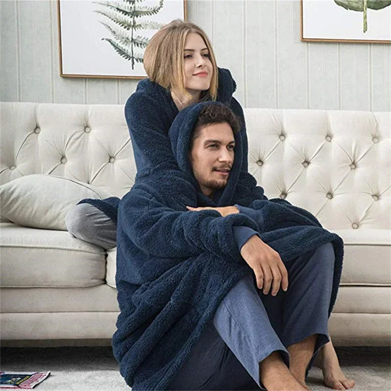 Unisex oversized filttröja i flanell för dam & herr. Perfekt för kalla vinterkvällar & mysiga stunder.