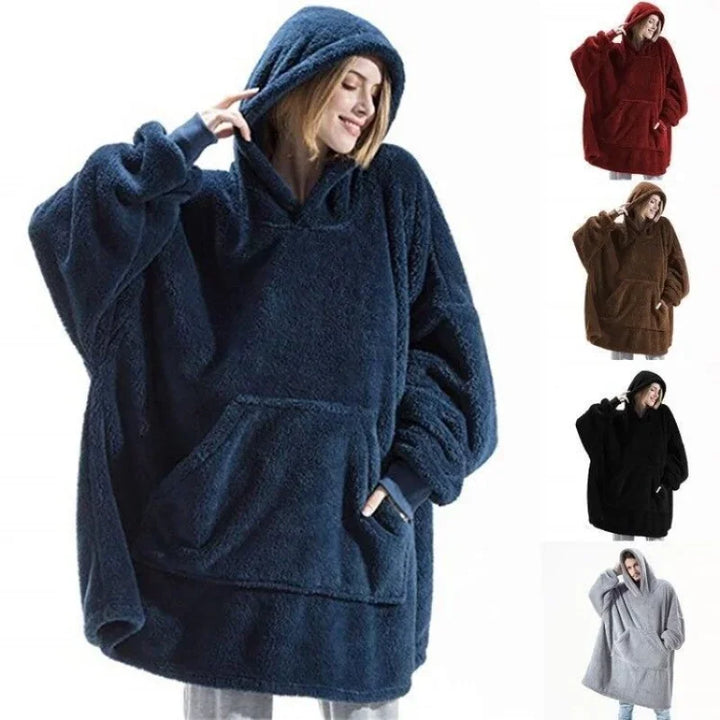 Varm oversized flanell-filttröja som hemmakläder. Supermysig för avkoppling under höst & vinter.