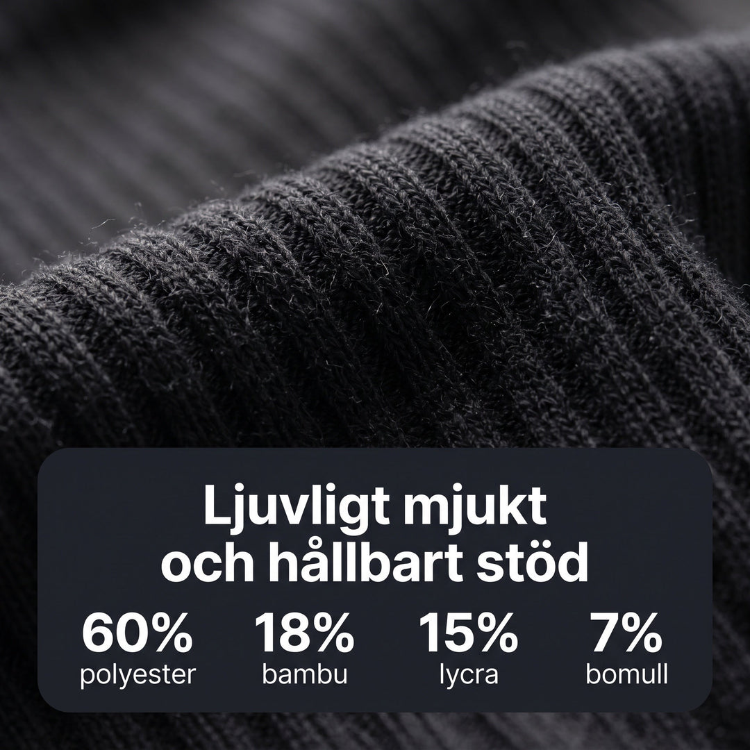 Grå kompressionsstrumpor som motverkar trötta ben vid vardag och resa
