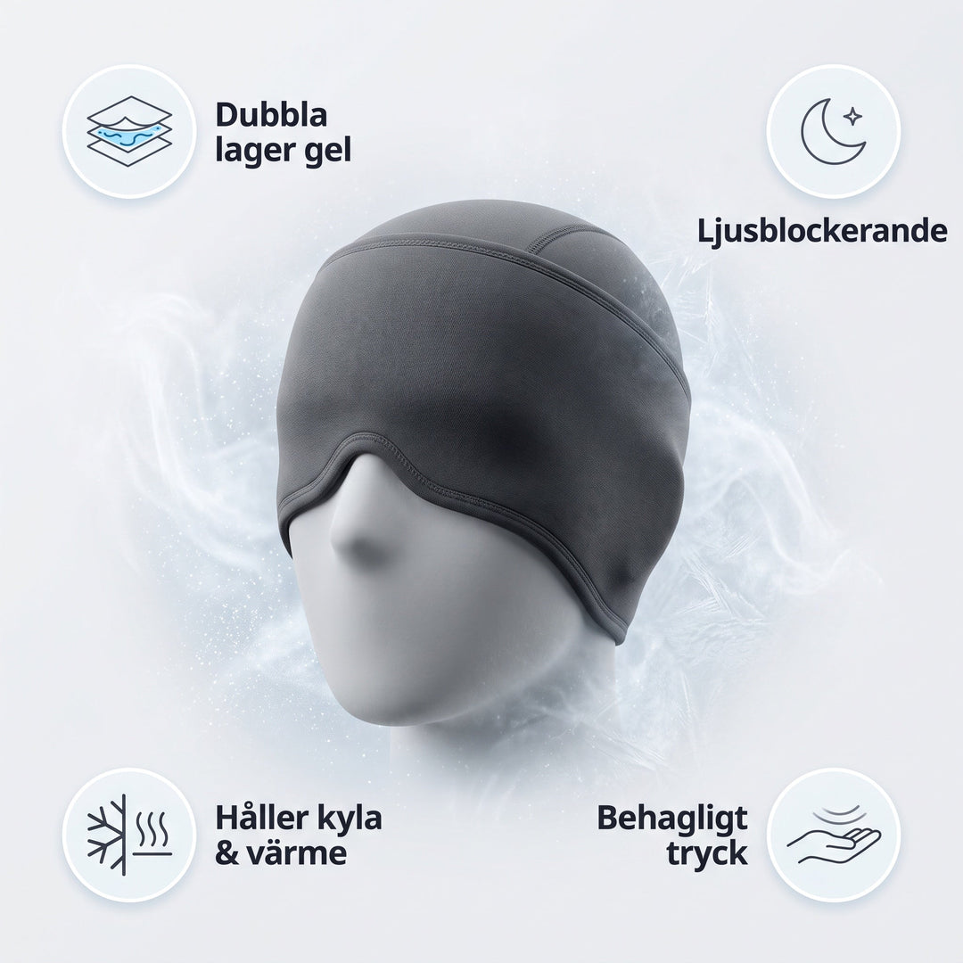 Flexibel kylgelmössa som lindrar migrän och stress