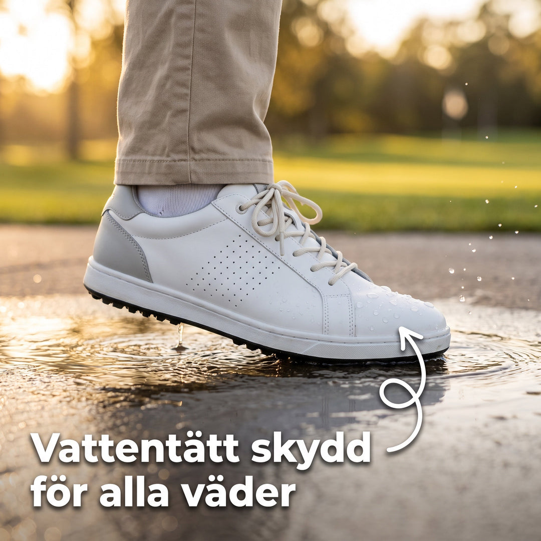 Bekväma spikfria golfskor för herrar med bred läst och bra grepp