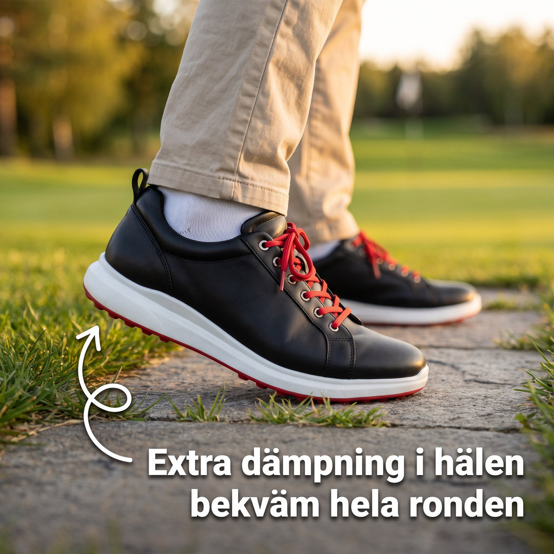 Vattentåliga herrgolfskor i modern design för breda fötter
