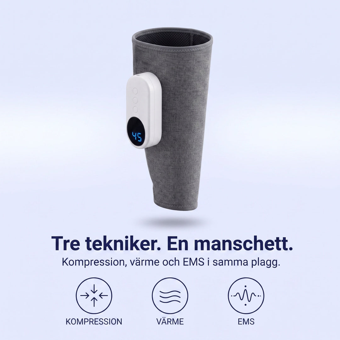 Zvarelo gråmelerad vadmanschett med digital display och kontrollenhet.