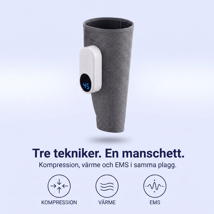 Zvarelo gråmelerad vadmanschett med digital display och kontrollenhet.