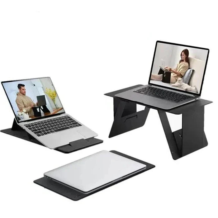 Hopvikbart laptopbord för hemmakontor med hopfällda ben i metall