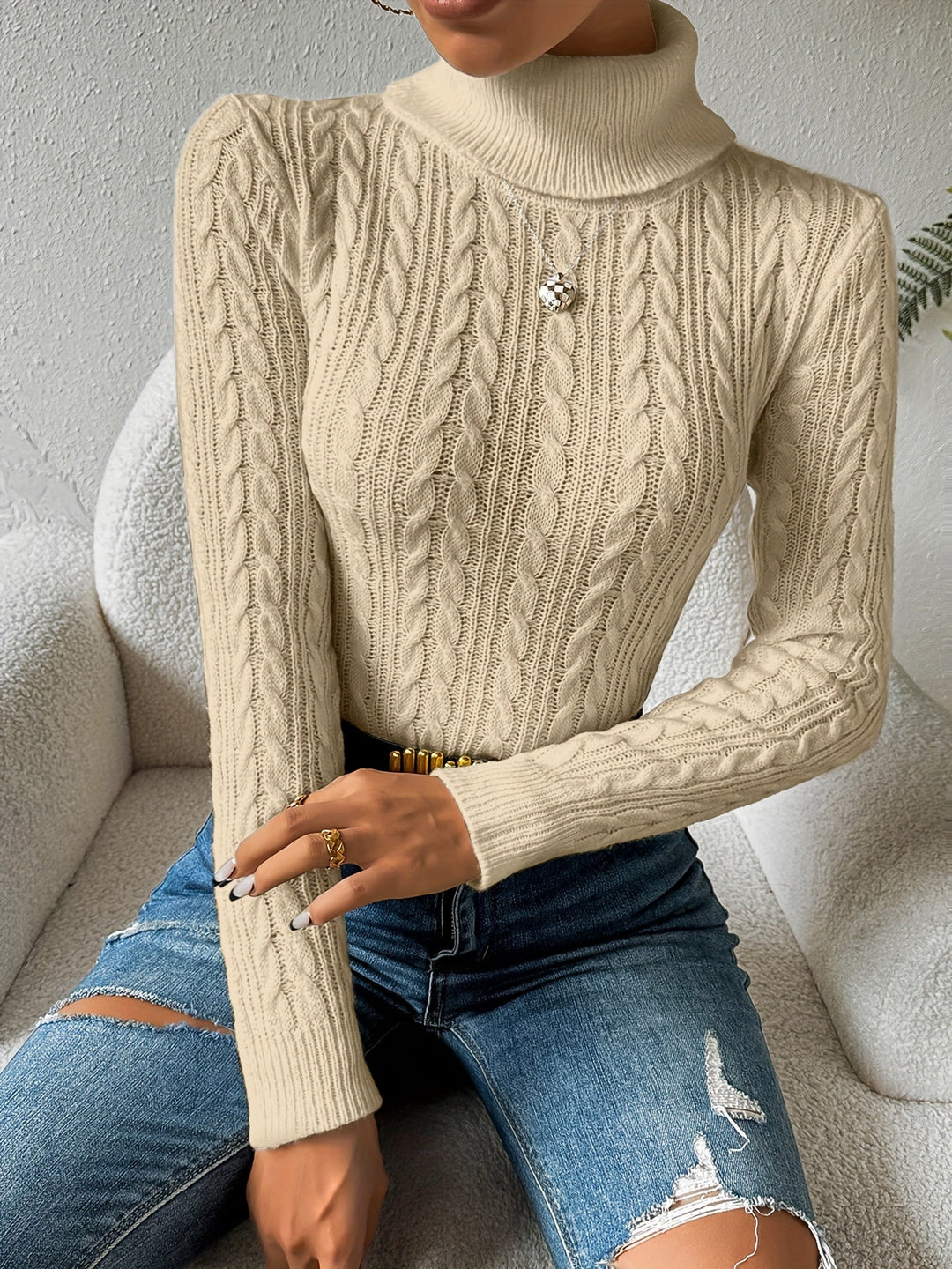 Elegant damtröja för höstmode och vinterkläder