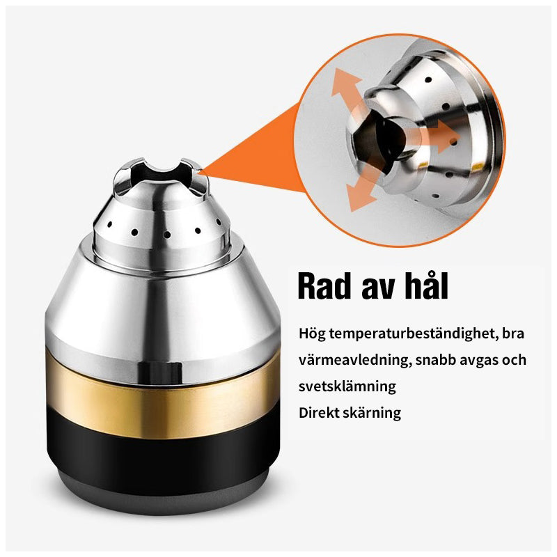 Plasma skärpipa skyddshölje i keramik, hållbar och exakt, idealisk för P80 elektrodpipa med slät yta och hög effektivitet.