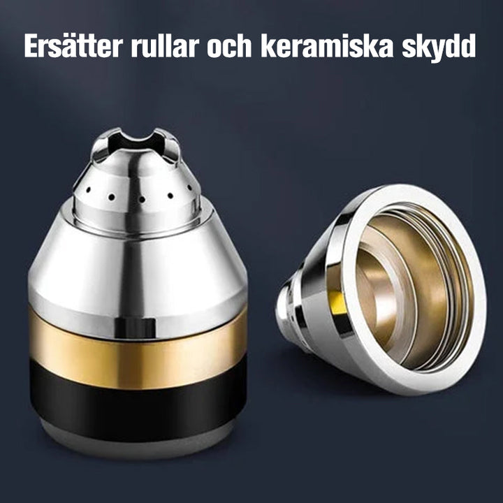 Plasma skärpipa skyddshölje i keramik, hållbar och exakt, idealisk för P80 elektrodpipa med slät yta och hög effektivitet.