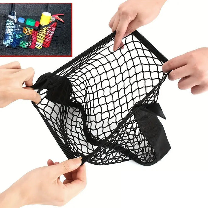 "Praktisk nätpåse i polyester, flexibel förvaring för hemmet, sträckbar design, idealisk för dagliga nödvändigheter."