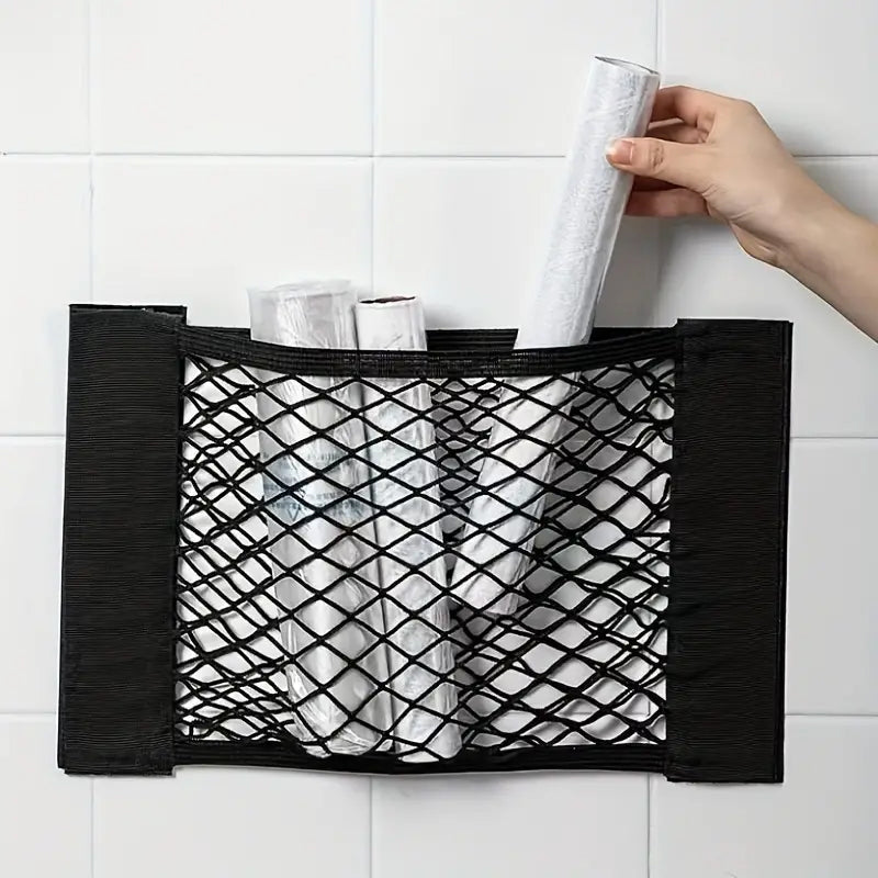 "Praktisk nätpåse i polyester, flexibel förvaring för hemmet, sträckbar design, idealisk för dagliga nödvändigheter."