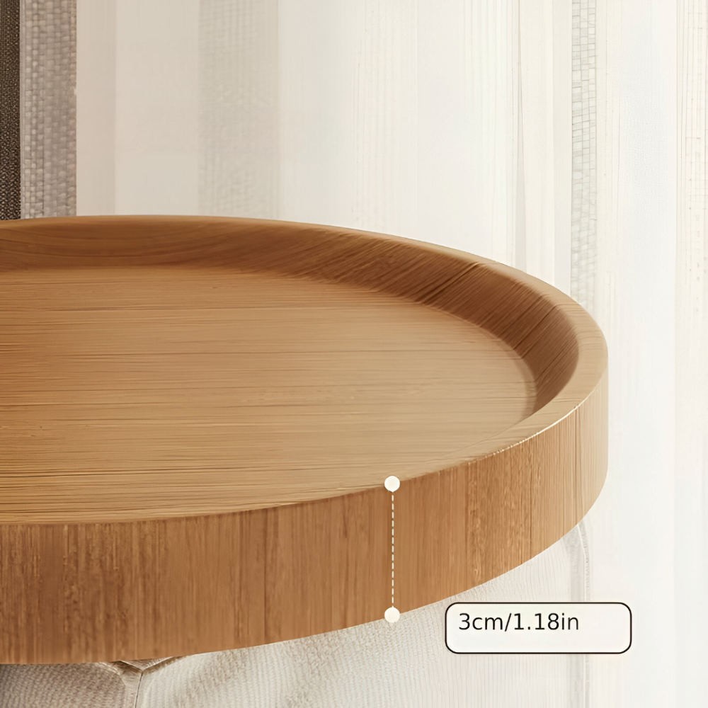 Stilrent sidobord med klämfäste i kompakt design för modern vardagsrumsförvaring.