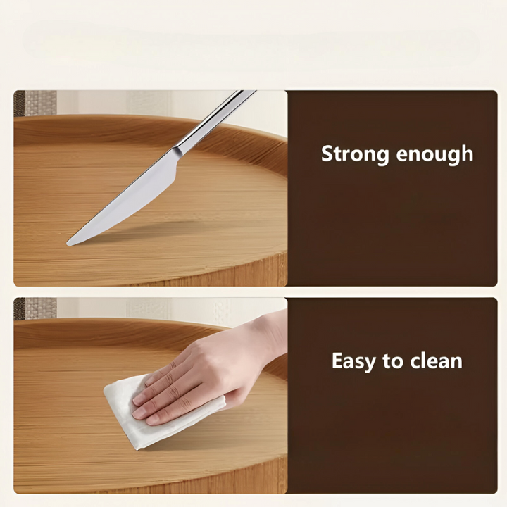 Innovativt soffbord med robust klämfäste; enkelt att montera för flexibel förvaring vid soffan.