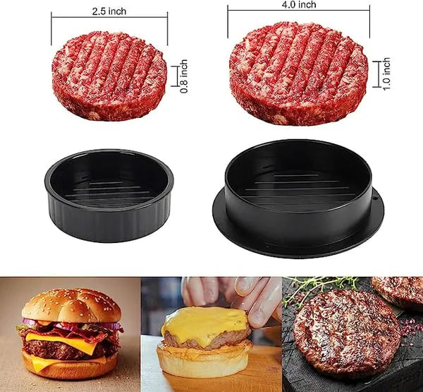 Köksredskap och burgerpress i plast för perfekta grillkvällar